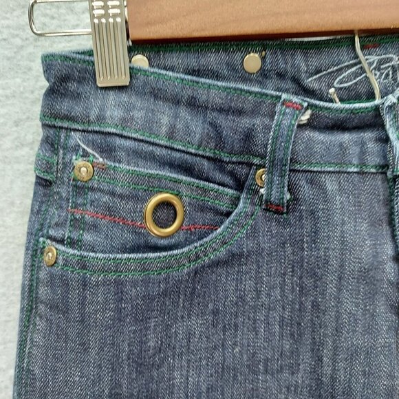 Pzi Jeans Womens Flared Denim Pants With Grommet Detail Size 4 - Picture 3 of 9